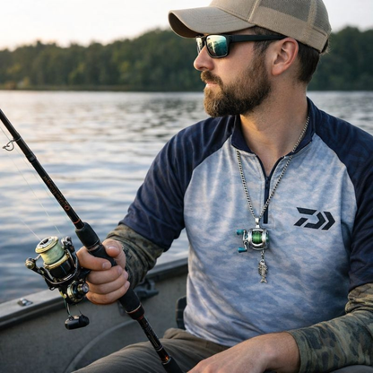 Reelix Fishing Reel Necklace