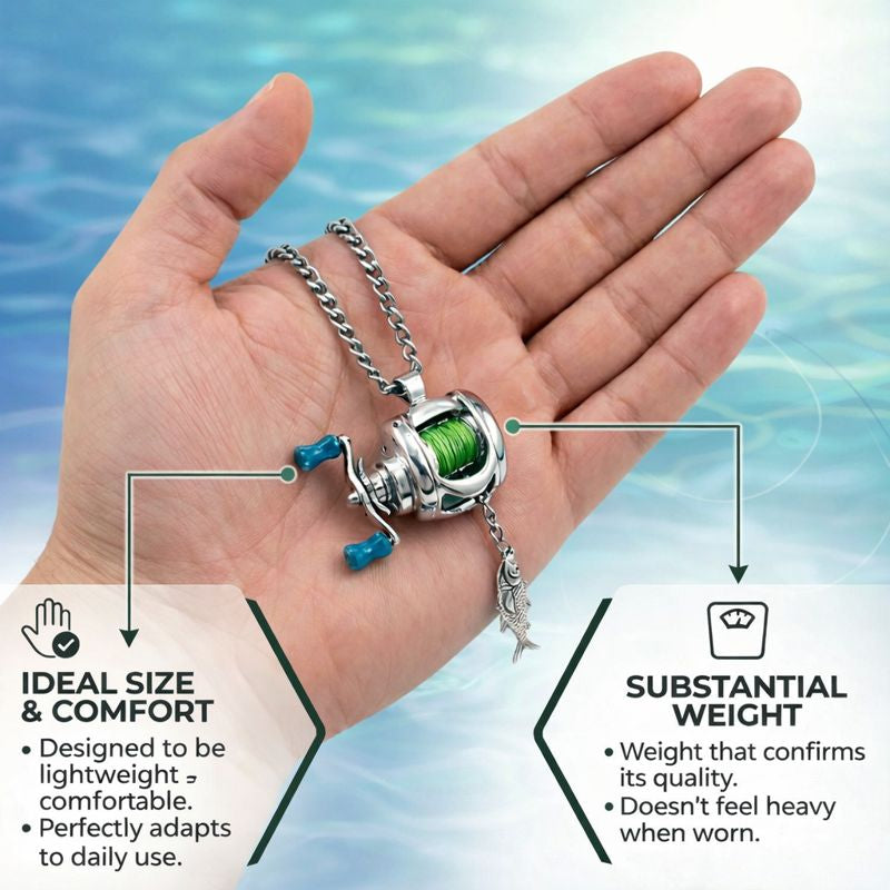Reelix Fishing Reel Necklace