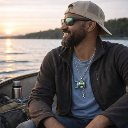 Reelix Fishing Reel Necklace