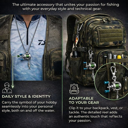 Reelix Fishing Reel Necklace